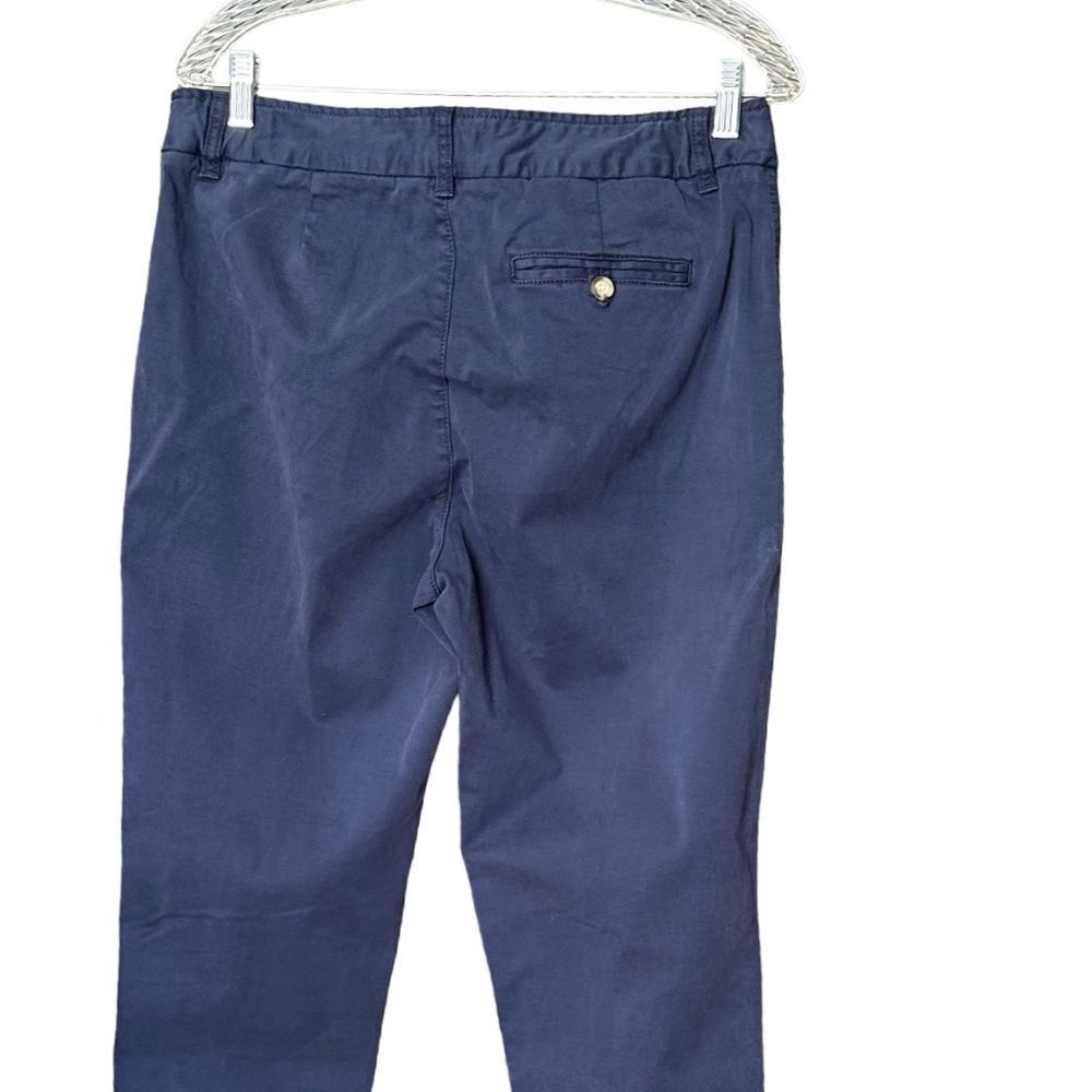 Coldwater Creek Cotton Chino Pants Navy Blue Size 8 - Picture 6 of 14
